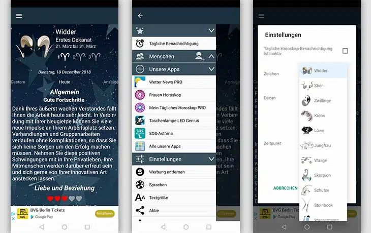 Horoskop-Apps: Mein Horoskop