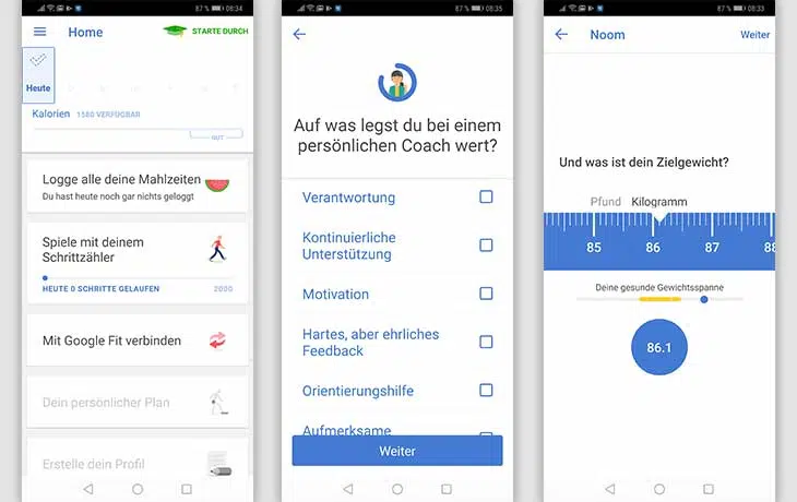 Abnehm-Apps: Screenshots Noom