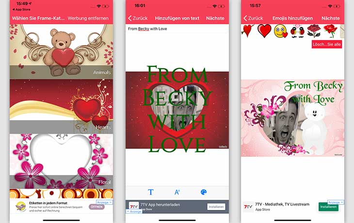 Valentinstag-Bilder: Die besten kostenlosen Apps für Valentinstag-Grüße