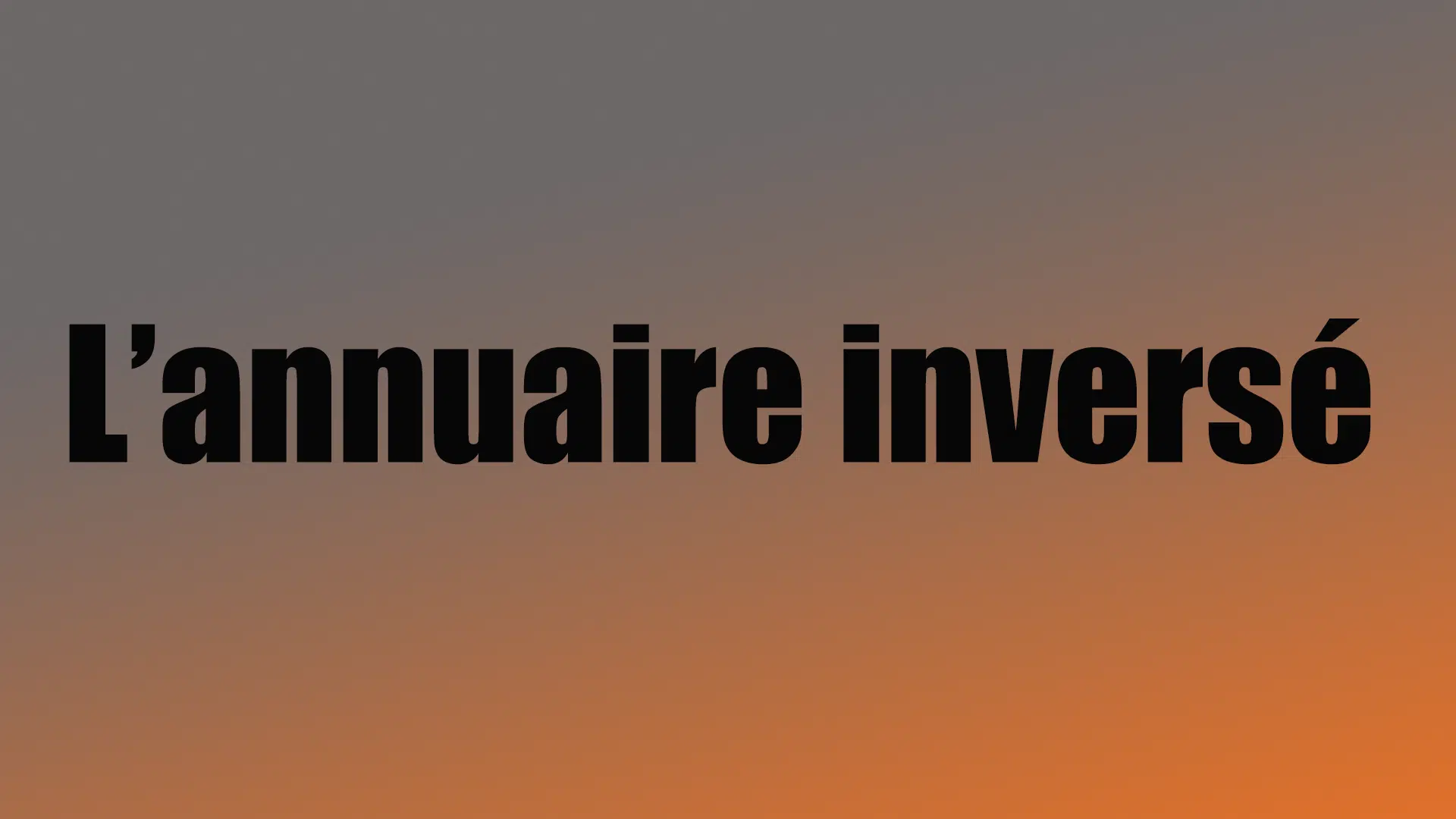 annuaire inversé