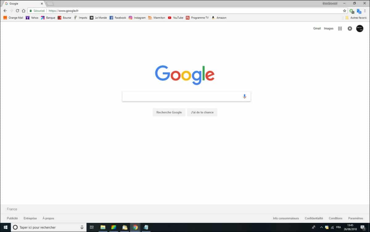 menu de Google Chrome 
