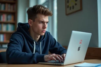 Étudiant frustré face à une erreur de connexion sur le webmail universitaire Etna Nantes